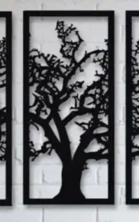 دیوارکوب طرح درخت زندگی مجموعه سه عددی