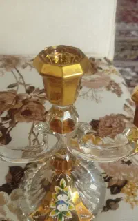 جا شمعی طلا کوب یدونه