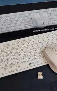 موس و کیبورد بی سیم Eleven KW802 همراه با موس پد
