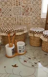 ست جا حبوبات حصیری