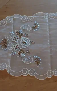 2 عدد رومیزی ملیله دوزی