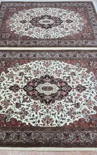 فرش بیجار ابریشم /دوعدد ۶ متری جفت/ نو