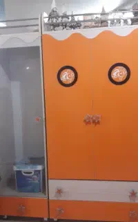 سرویس چوب سفید نارنجی اتاق کودک و نوجوان