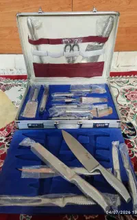 سرویس چاقو اشپزخانه چمدونی نو