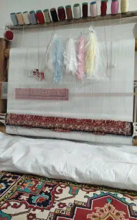 فرش خلچه نیمه کاره