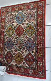 فرش تمام پشم طبیعی گیاهی /ماشین بافت