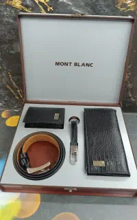 //ست کیف و کمربند چرم طبیعی پانو ((