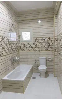 کاشی کاری موزاییک آجرچینی  نما کف سازی پله سیمان ک