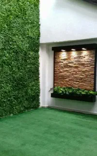 دیوار سبز گرین وال مدل برگی چمن مصنوعی