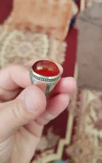 انگشتر فخر عقیق سرخ یمنی