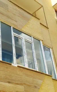 پنجره دوجداره  upvc پوشش نمای بالکن