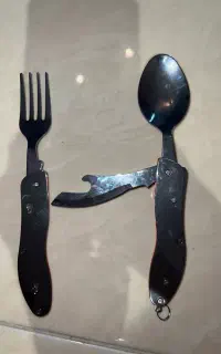 ست قاشق و چنگال و چاقو استیل مسافرتی