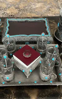 سرویس نقره ای فیروزکاری پیوتر