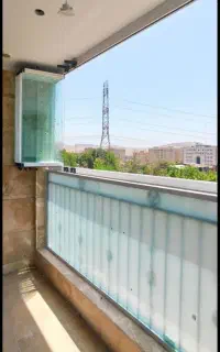 شیشه بالکن ریلی تاشو