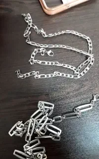 دوعدد  گردنبند استیل ضد زنگ