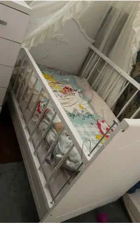 تخت کودک و تشک نو