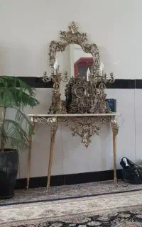 اینه کنسول قدیمی برنزه