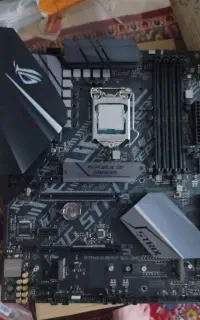 مادربورد b365 rog strix و 9900k i9 سی پی یو
