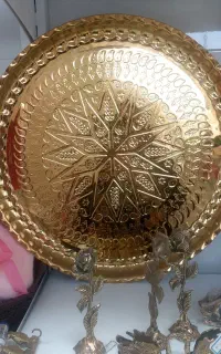 سینی طلایی استیل