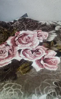 پتو گل برجسته رنگ طوسی