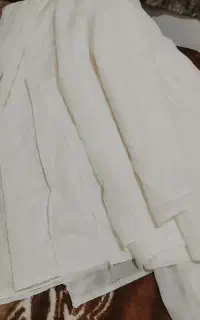 پرده حریر کرم رنگ