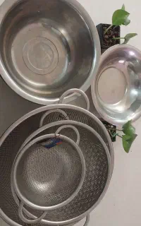 آبکش و لگن استیل