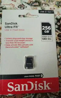 فلش مموری سن دیسک ultra fit cz430 256GB usb 3.1