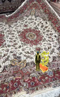 فرش جفت۶متر خطیبی با مارک آذرشهر۳۰رج(اقساطبدون بهر