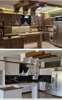 برچسب pvc برای تغییر رنگ و ساخت کابینت
