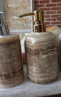 مخزن مایع صابون سنگی از جنس مرمر اصل