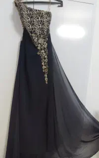 لباس شب مجلسی نگین کاری شده دست دوز