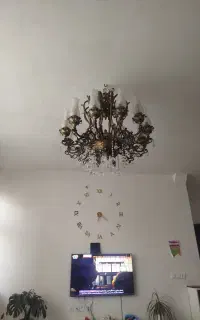 لوستر ۱۲شاخه برنجی قدیمی