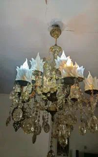 لوستر برنج ۶ شاخه ۱۲ شعله