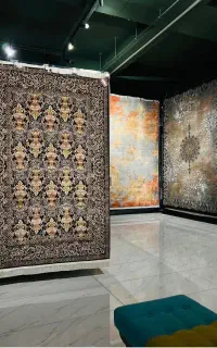 فرش سبز یشمی 1500شانخ نخ مرینوس صادراتی ۶۵۶۵