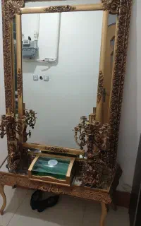آینه شمعدان چوب