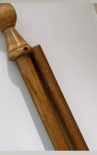 ریل پرده چوبی عسلی دوعدد ۱۹۵سانتی متر