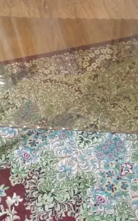 میز جلو مبلی شیشه ای پایه استیل وسه عدد عسلی