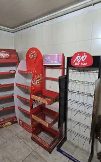دو استند فلزی آجیل مزمز و استند نان