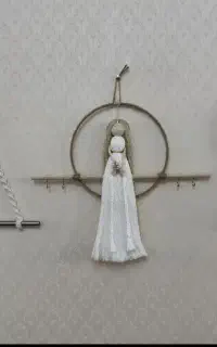 دیوار کوب و آویز حوله وجاکلیدی و عروسک مکرومه