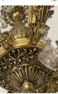 لوستر برنجی،۹ شاخه،۱۲ شعله