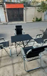 صندلی میزفنردارتاشوساحلی پارچه برزنتی استقامت بالا