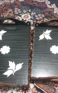 دو عدد سینی چوبی