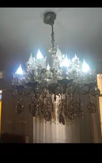 لوستر برنجی 20لامپه