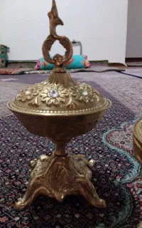 قندان برنز اصل سه عدد