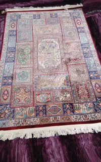 قالیچه ابریشمی ماشینی