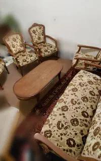 مبل استیل چوب ۹ نفره