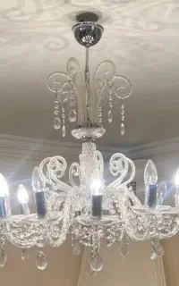 لوستر ۱۰ شاخه کریستال قدیمی