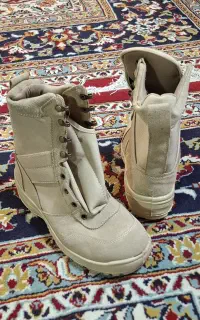 پوتین خاکی بهمن جنس درجه ۱ ، پا نخورده سایز ۴۲