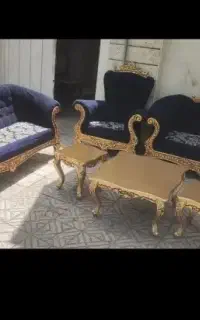 مبل 7نفره نیمه استیل راحتی در حد نو بوفه جا کفشی