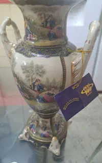 گلدان و شیرینی خوری وشکلات خوری طلا کوب